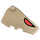 LEGO Dark Tan Wedge 2 x 4 Triple Right with Red and Black Eye Sticker (43711)