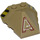 LEGO Dark Tan Wedge 4 x 4 Quadruple Convex Slope Center with Stripes Left and &quot;A&quot; Sticker (47757)