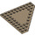 LEGO Dark Tan Wedge Plate 10 x 10 without Corner without Studs in Center (92584)