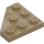 LEGO Dark Tan Wedge Plate 3 x 3 Corner (2450)