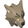 LEGO Donker zandbruin Wolf Hoofd met Geel Ogen en Cut Links Eyebrow (100192)