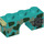 LEGO Dark Turquoise Arch 1 x 3 with hearts in camouflage design (4490 / 38924)