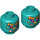 LEGO Dark Turquoise Azure Lion Minifigure Head (Recessed Solid Stud) (3626 / 101448)