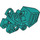 LEGO Donker Turquoise Bionicle Toa Foot met Kogelgewricht (afgeronde toppen) (32475)