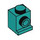 LEGO Dark Turquoise Brick 1 x 1 with Headlight and No Slot (4070 / 30069)