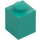 LEGO Dark Turquoise Brick 1 x 1 with Stud on One Side (87087)