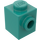 LEGO Donker Turquoise Steen 1 x 1 met Stud Aan een Kant (87087)