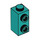 LEGO Dark Turquoise Brick 1 x 1 x 1.6 with Two Side Studs (32952)