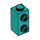 LEGO Donker Turquoise Steen 1 x 1 x 1.6 met Twee Studs aan de zijkant (32952)