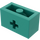 LEGO Dark Turquoise Brick 1 x 2 with Axle Hole (&#039;+&#039; Opening and Bottom Tube) (31493 / 32064)