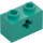 LEGO Dark Turquoise Brick 1 x 2 with Axle Hole (&#039;+&#039; Opening and Bottom Tube) (31493 / 32064)