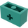 LEGO Turquoise foncé Brique 1 x 2 avec Essieu Trou (ouverture &#039;+&#039; et tube inférieur) (31493 / 32064)