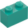 LEGO Dark Turquoise Brick 1 x 2 with Bottom Tube (3004 / 93792)