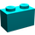 LEGO Dark Turquoise Brick 1 x 2 with Bottom Tube (3004 / 93792)
