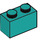 LEGO Turquoise foncé Brique 1 x 2 avec tube inférieur (3004 / 93792)