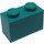 LEGO Dark Turquoise Brick 1 x 2 with Bottom Tube (3004 / 93792)