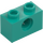 LEGO Dark Turquoise Brick 1 x 2 with Hole (3700)