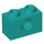 LEGO Turquoise foncé Brique 1 x 2 avec Trou (3700)
