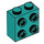 LEGO Dark Turquoise Brick 1 x 2 x 1.6 with Studs on One Side (1939 / 22885)