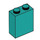 LEGO Dark Turquoise Brick 1 x 2 x 2 with Inside Axle Holder (3245)