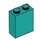 LEGO Donker Turquoise Steen 1 x 2 x 2 met binnenas houder (3245)