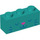 LEGO Dark Turquoise Brick 1 x 3 with Face with Pink Nose (3622 / 104479)