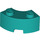 LEGO Donker turquoise Steen 2 x 2 Rond Hoek met nop inkeping en versterkte onderkant (85080)