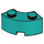 LEGO Donker turquoise Steen 2 x 2 Rond Hoek met nop inkeping en versterkte onderkant (85080)