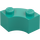 LEGO Donker turquoise Steen 2 x 2 Rond Hoek met nop inkeping en versterkte onderkant (85080)