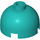 LEGO Donker Turquoise Steen 2 x 2 Ronde met Dome Top (Veiligheids Stud, ashouder) (3262 / 30367)