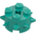 LEGO Dark Turquoise Brick 2 x 2 Round with Spikes (27266)