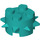 LEGO Turquoise foncé Brique 2 x 2 Rond avec Spikes (27266)
