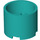 LEGO Dark Turquoise Brick 3 x 3 x 2 Round with Recess and Axle Hole (73111)