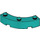 LEGO Donker turquoise Steen 4 x 4 Rond Hoek (Breed met 3 Noppen) (48092 / 72140)