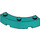 LEGO Donker Turquoise Steen 4 x 4 Ronde Hoek (Breed met 3 Studs) (48092 / 72140)
