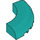 LEGO Turquoise foncé Brique 5 x 5 Rond Coin (7033 / 24599)