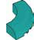 LEGO Turquoise foncé Brique 5 x 5 Rond Coin (7033 / 24599)