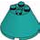 LEGO Donker turquoise Kegel 4 x 4 x 2 met asgat (3943)