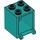 LEGO Donker Turquoise Container 2 x 2 x 2 met verzonken noppen (4345 / 30060)
