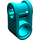 LEGO Turquoise foncé Traverser Bloquer 90° 1 x 2 (Essieu/Épingle) (6536 / 40146)