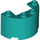 LEGO Dark Turquoise Cylinder 2 x 4 x 2 Half (24593 / 35402)