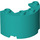 LEGO Dark Turquoise Cylinder 2 x 4 x 2 Half (24593 / 35402)