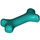 LEGO Donker turquoise Hond Bone (Kort) (77100 / 93160)