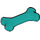 LEGO Donker turquoise Hond Bone (Kort) (77100 / 93160)