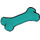 LEGO Donker Turquoise Hond Bone (Kort) (77100 / 93160)