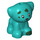 LEGO Turquoise foncé Chien (Sitting) avec Dark Green Patches (69901 / 72459)