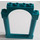 LEGO Donker turquoise Deur Kader 1 x 6 x 7 met Boog (40066)