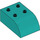 LEGO Turquoise foncé Duplo Brique 2 x 3 avec Haut incurvé (2302)