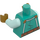 LEGO Mörk Turkos Dvärg Cleric Minifigur Kropp (973 / 76382)