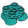 LEGO Turquoise Foncé Feet 2 x 2 (66858)